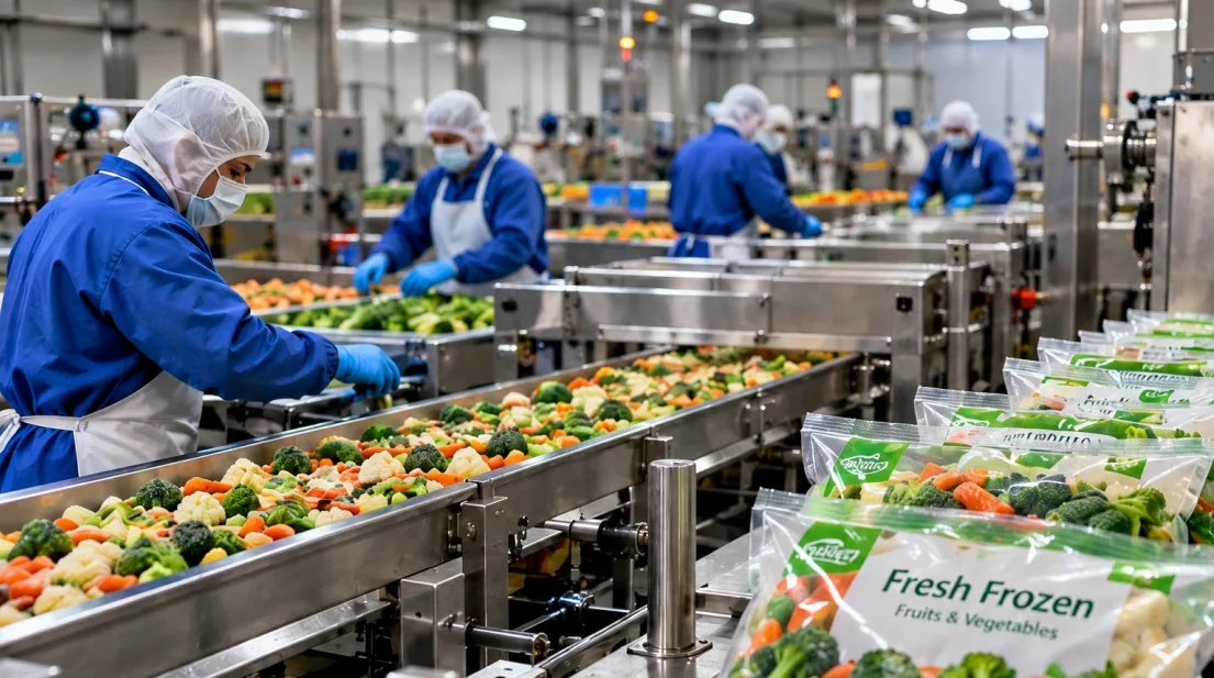 Food and agriculture sourcing for frozen produce